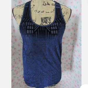 Navy blue razor tank
